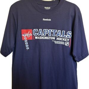 Reebok Navy Washington Capitals Hockey Tee